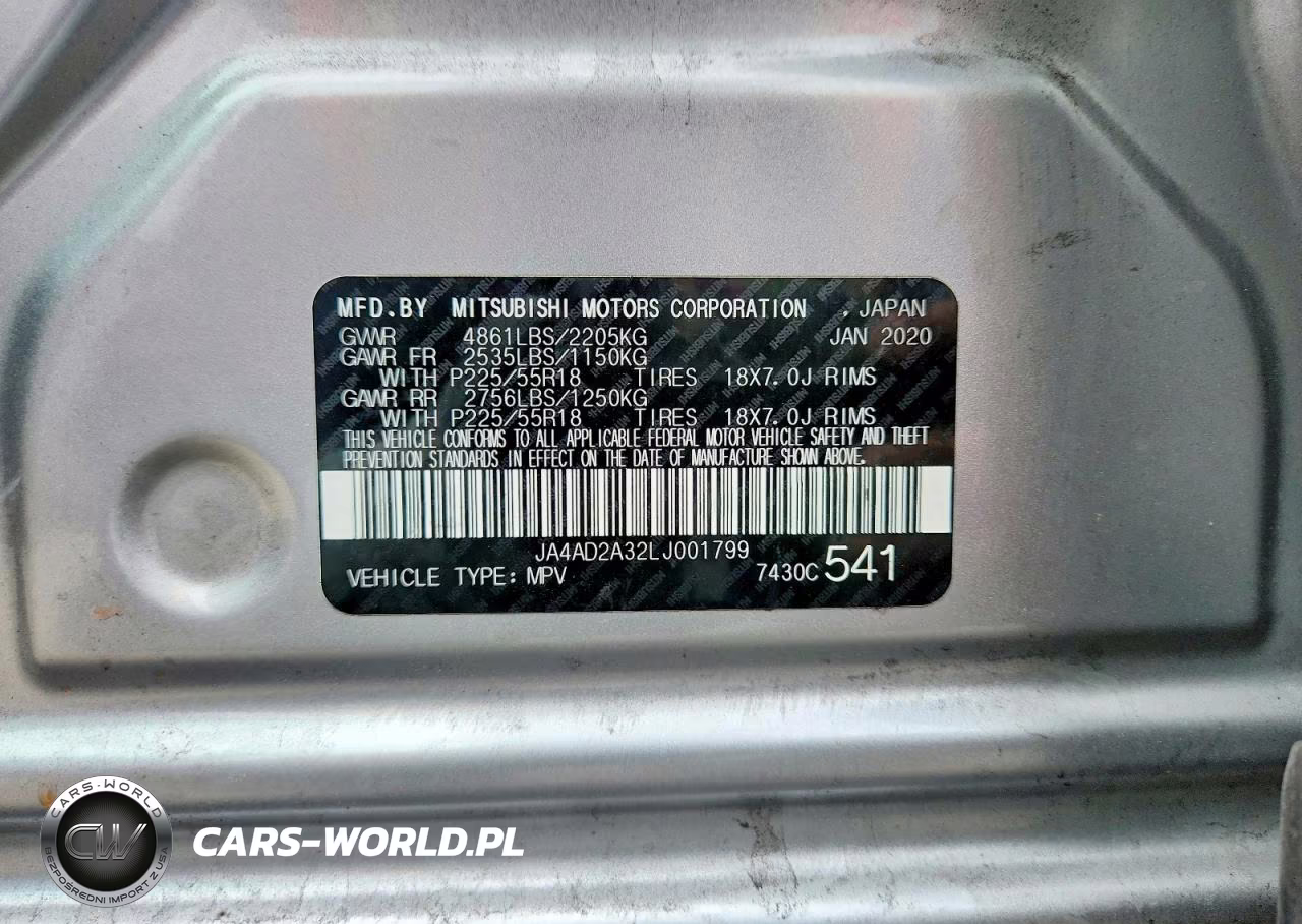 2020 Mitsubishi Outlander Es VIN:JA4AD2A32LJ001799 - 14