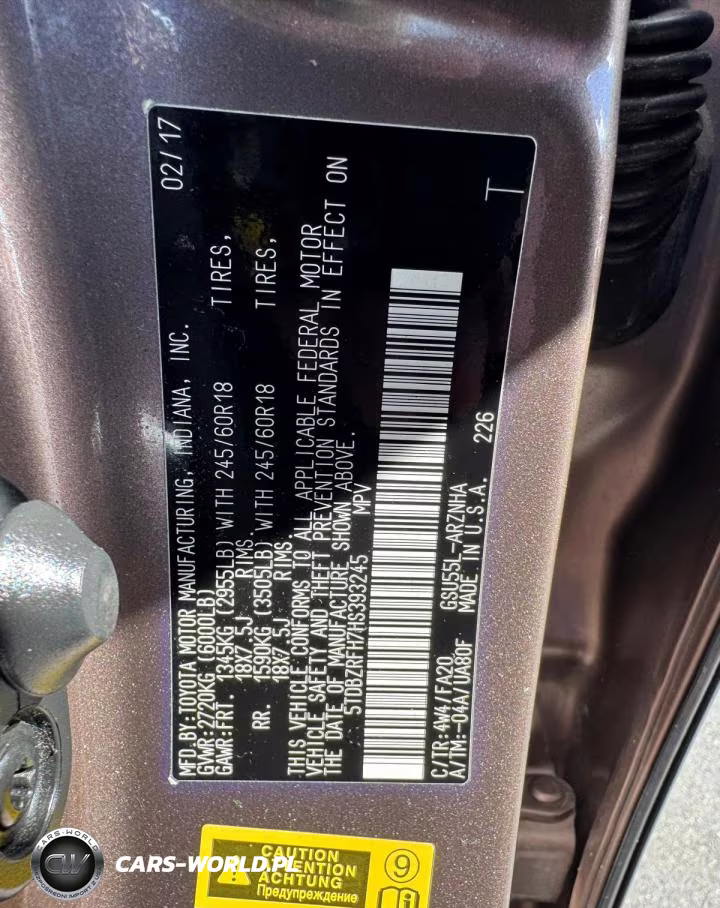 2017 Toyota Highlander Le Plus VIN:5TDBZRFH7HS393245 - 13