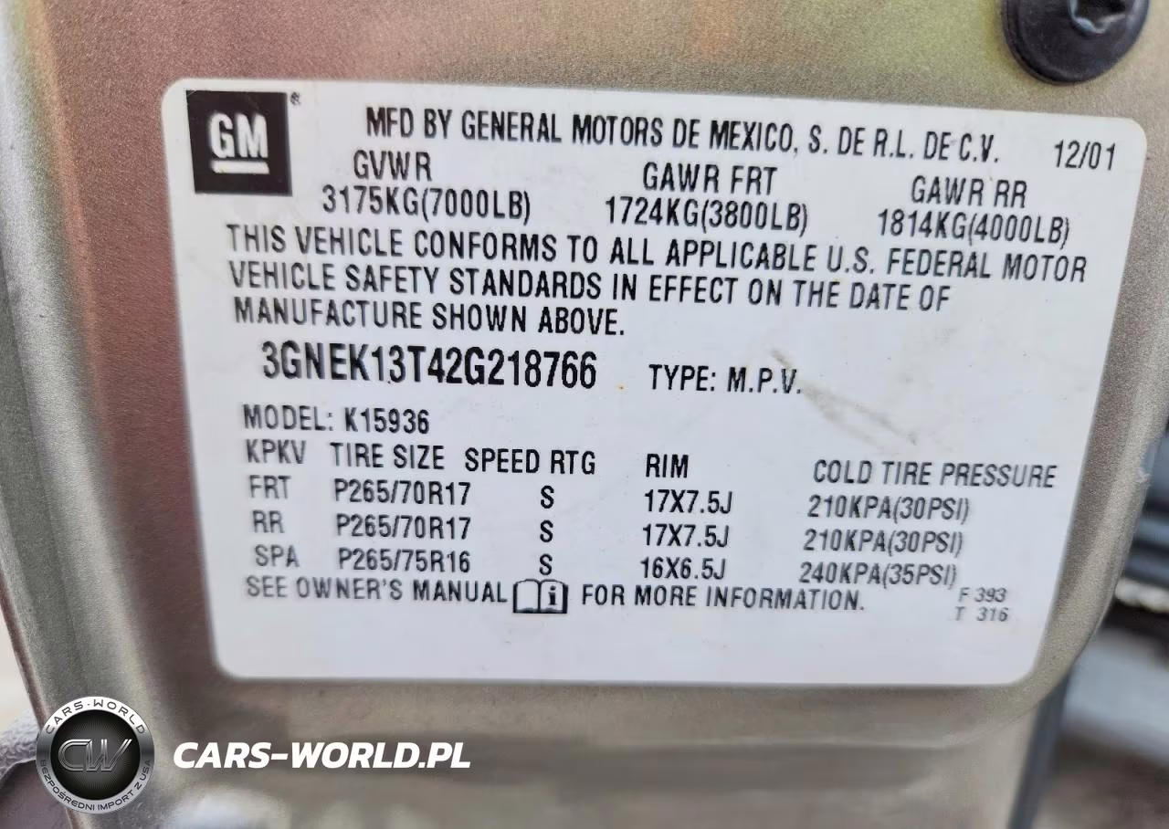 2002 Chevrolet Avalanche K1500 VIN:3GNEK13T42G218766 - 13