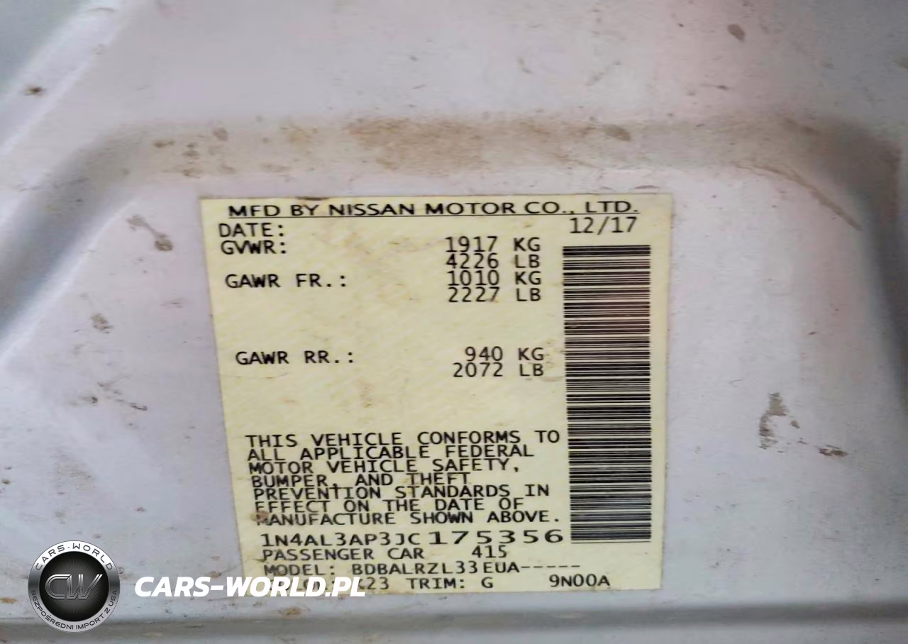 2018 Nissan Altima 2.5 Sl VIN:1N4AL3AP3JC175356 - 12