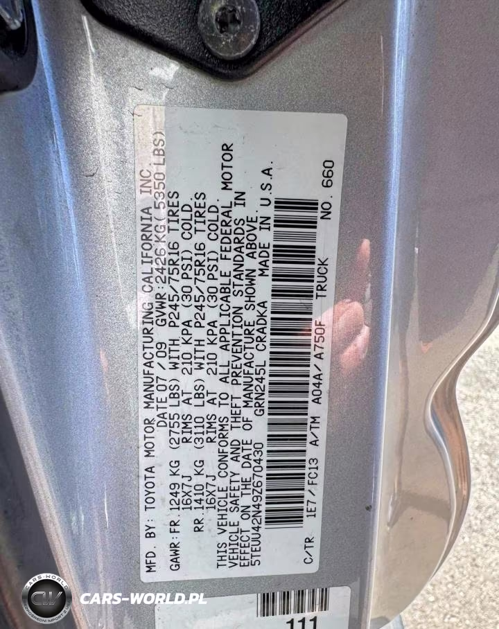 2009 Toyota Tacoma V6 VIN:5TEUU42N49Z670430 - 12