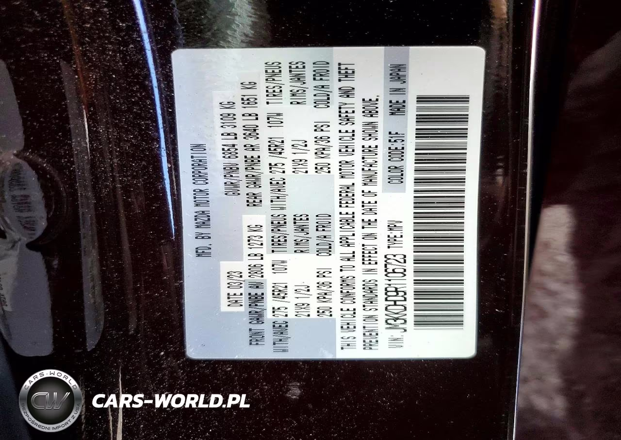 2024 Mazda Cx-90 Premium VIN:JM3KKDHD9R1106723 - 14