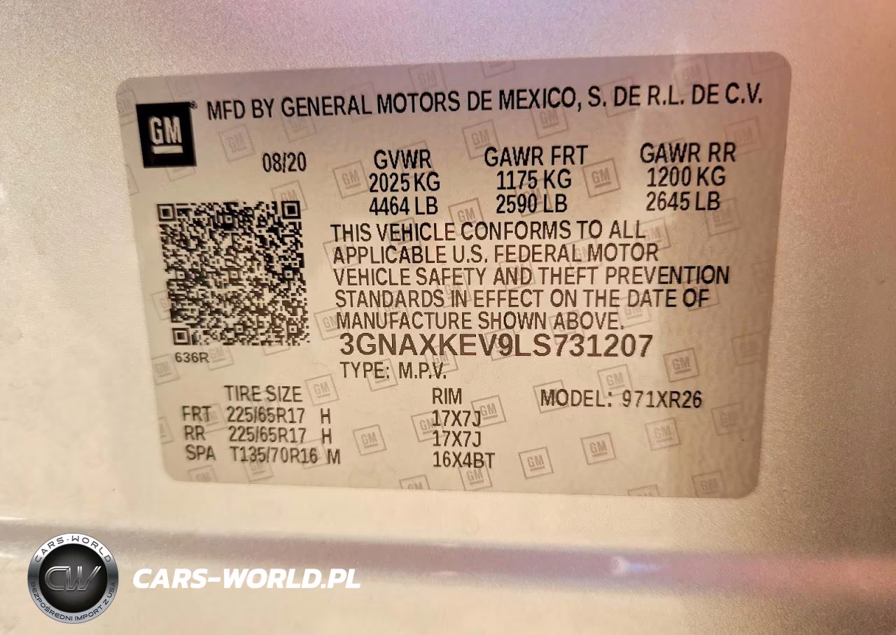 2020 Chevrolet Equinox Lt VIN:3GNAXKEV9LS731207 - 12