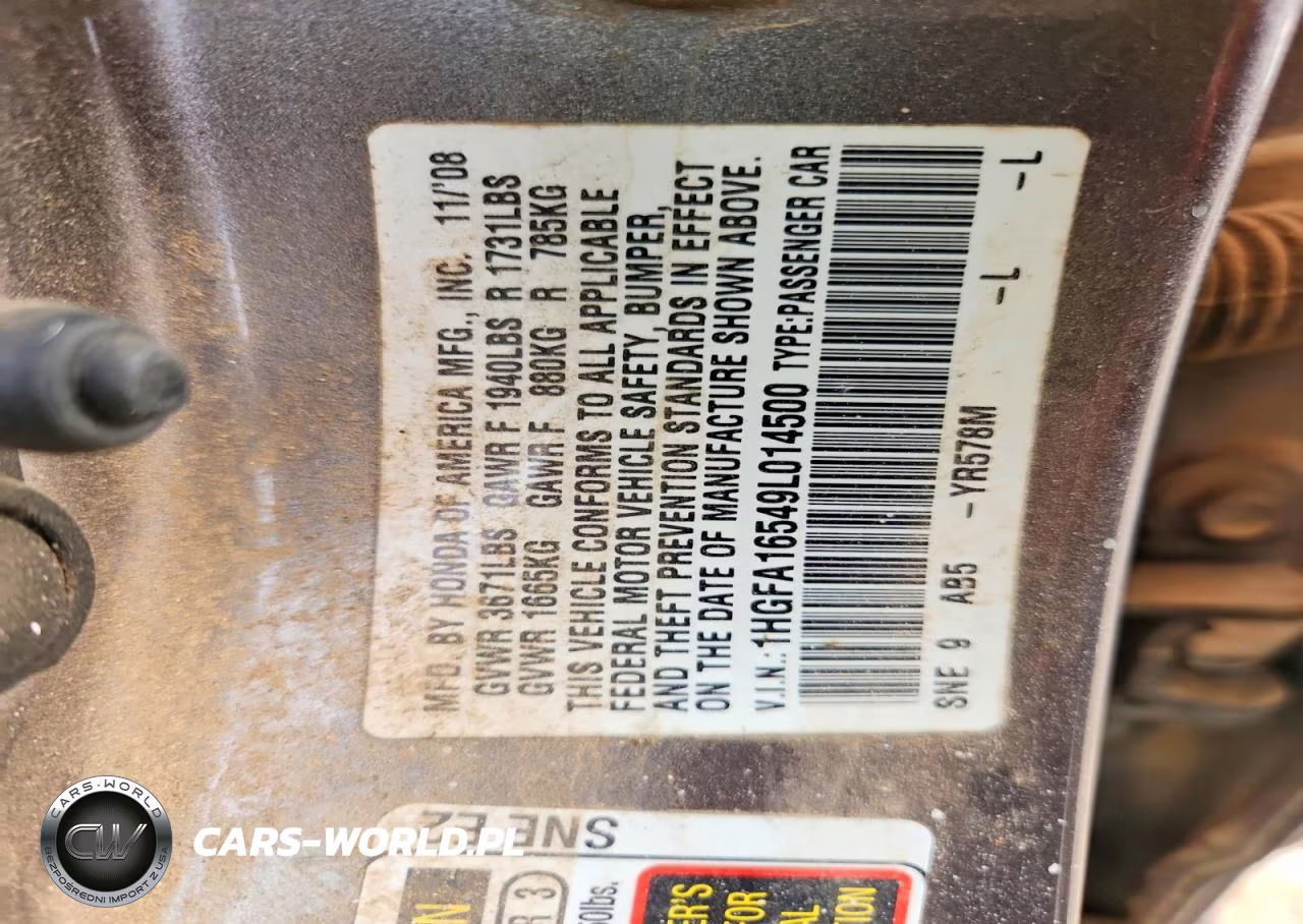 2009 Honda Civic Lx VIN:1HGFA16549L014500 - 12