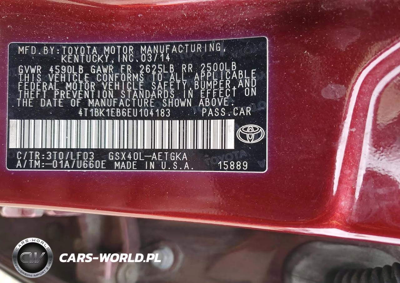 2014 Toyota Avalon Xle Premium VIN:4T1BK1EB6EU104183 - 12