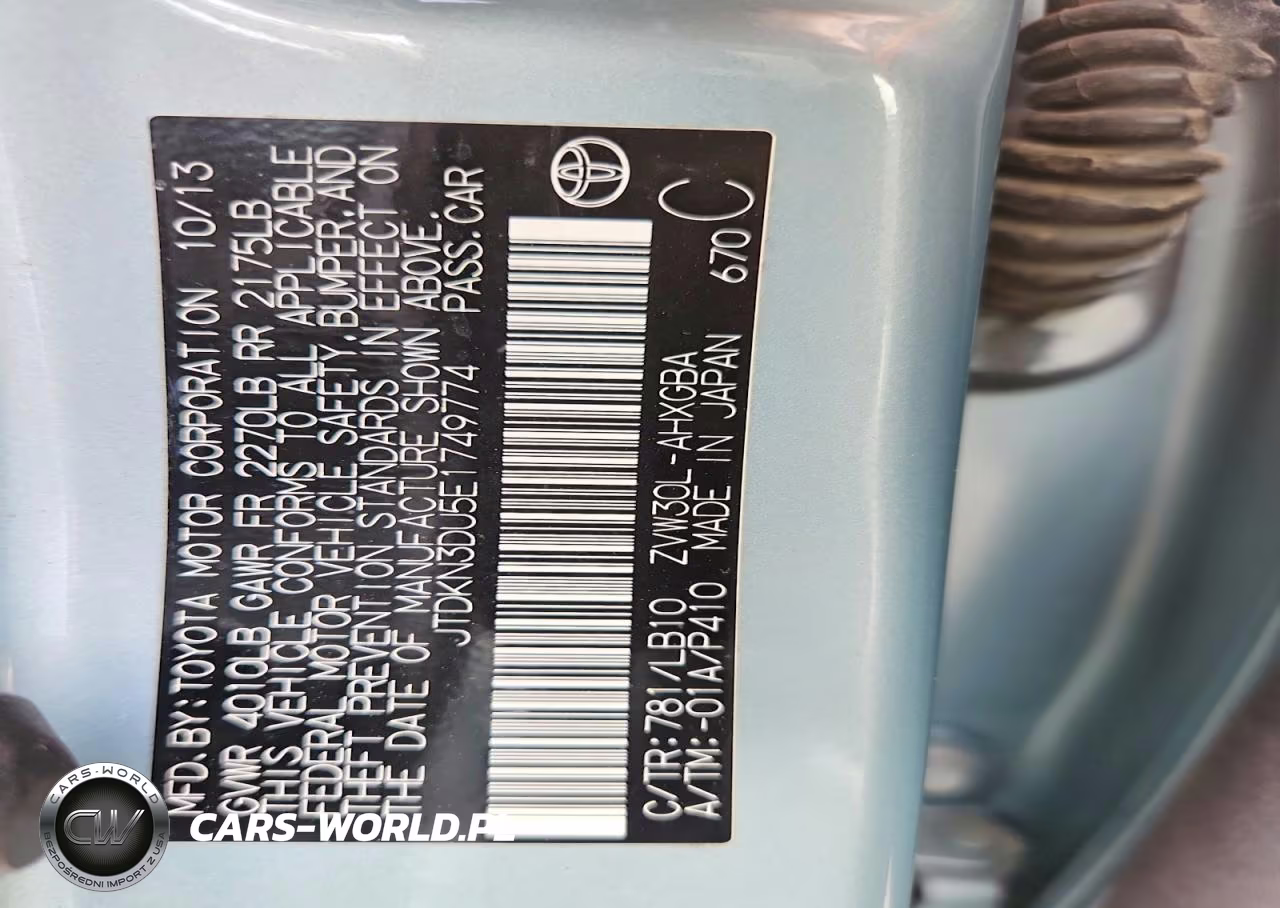 2014 Toyota Prius Four VIN:JTDKN3DU5E1749774 - 13