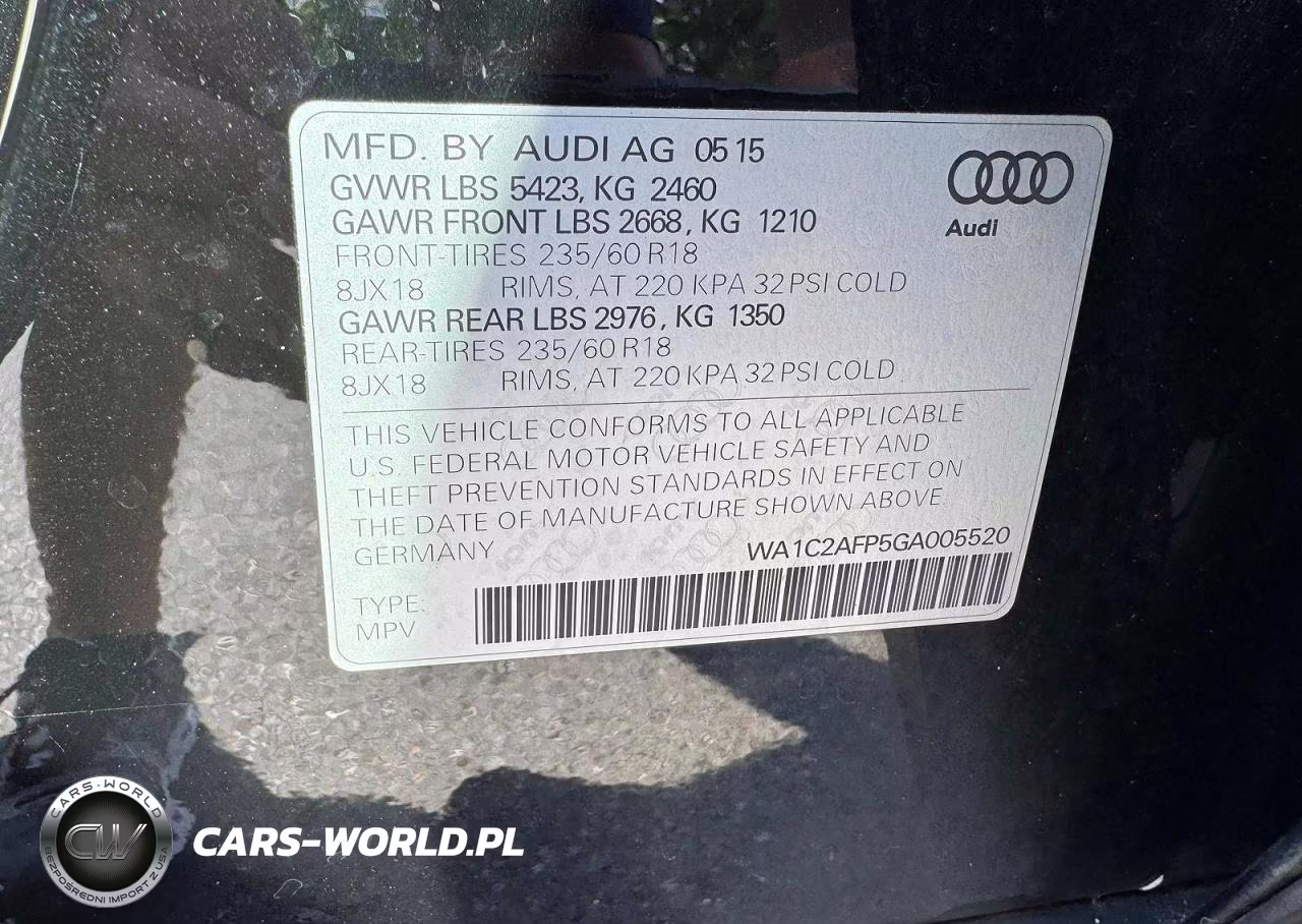 2016 Audi Q5 Premium VIN:WA1C2AFP5GA005520 - 12