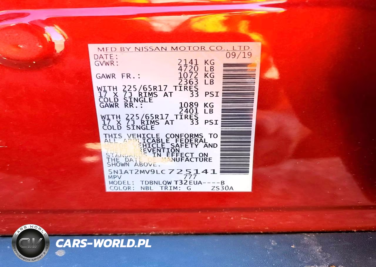 2020 Nissan Rogue Sv VIN:5N1AT2MV9LC725141 - 13