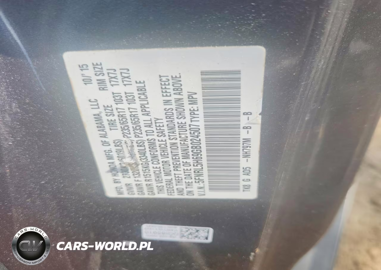 2016 Honda Odyssey Exl VIN:5FNRL5H69GB024507 - 14