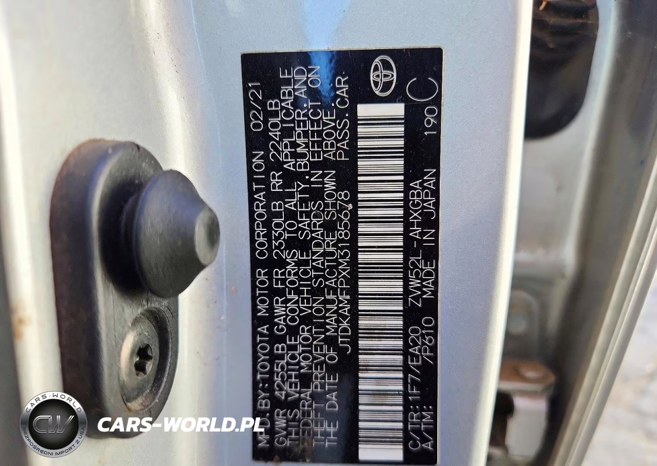 2021 Toyota Prius Prime Xle VIN:JTDKAMFPXM3185678 - 12