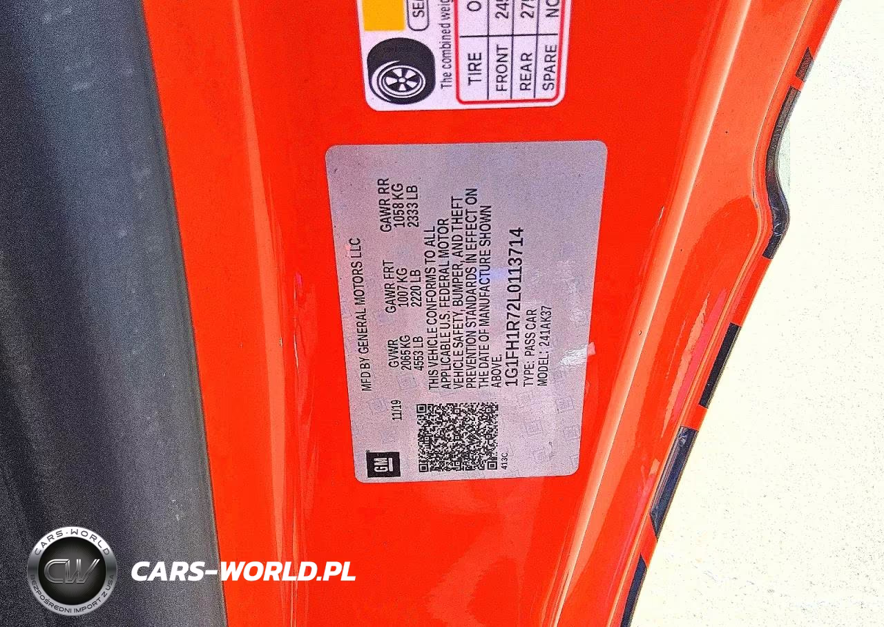 2020 Chevrolet Camaro Ss VIN:1G1FH1R72L0113714 - 12