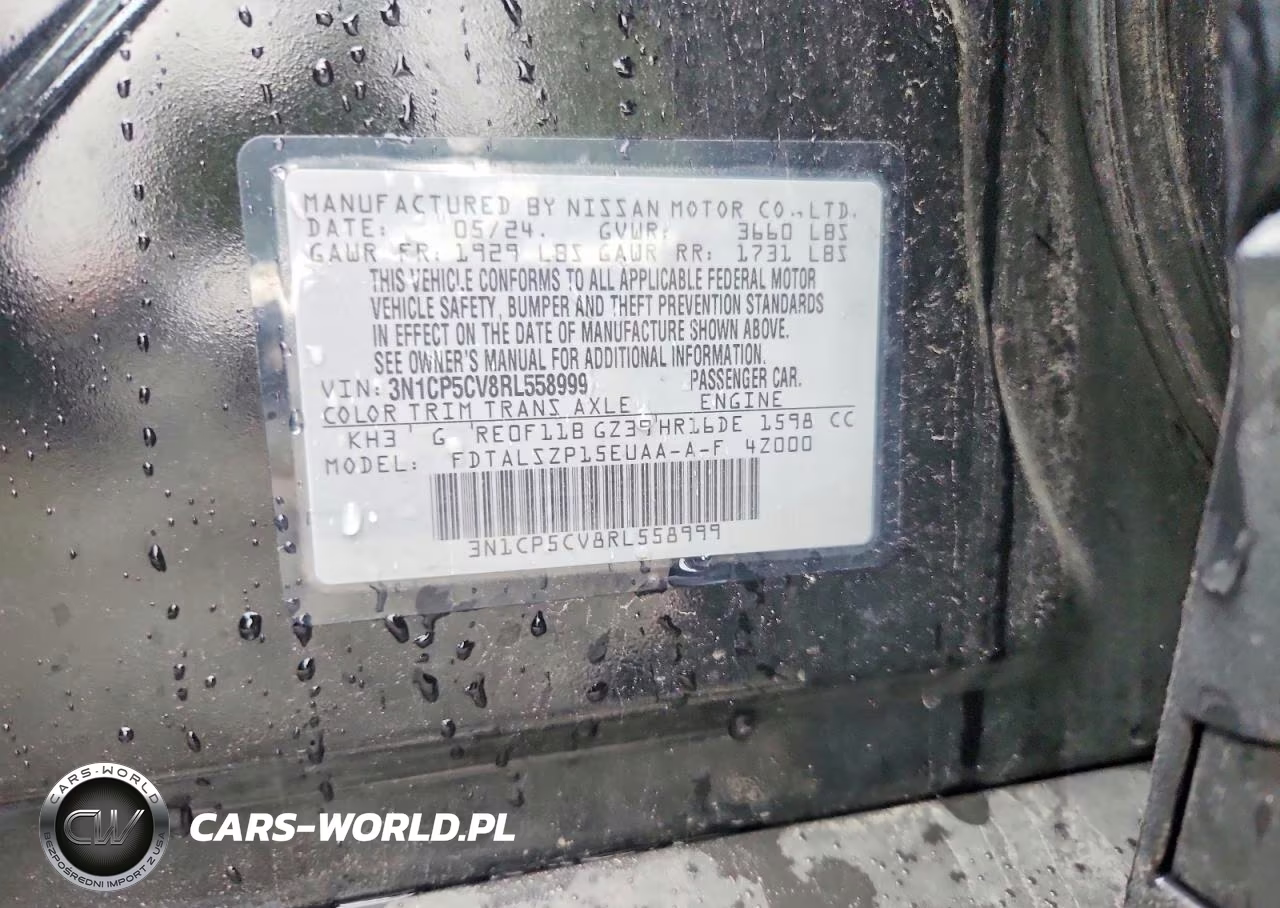 2024 Nissan Kicks Sv VIN:3N1CP5CV8RL558999 - 12