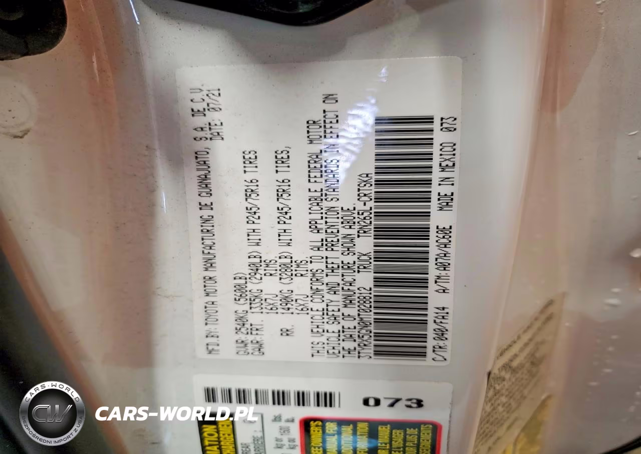 2021 Toyota Tacoma Sr VIN:3TYRX5GN0MT028812 - 12
