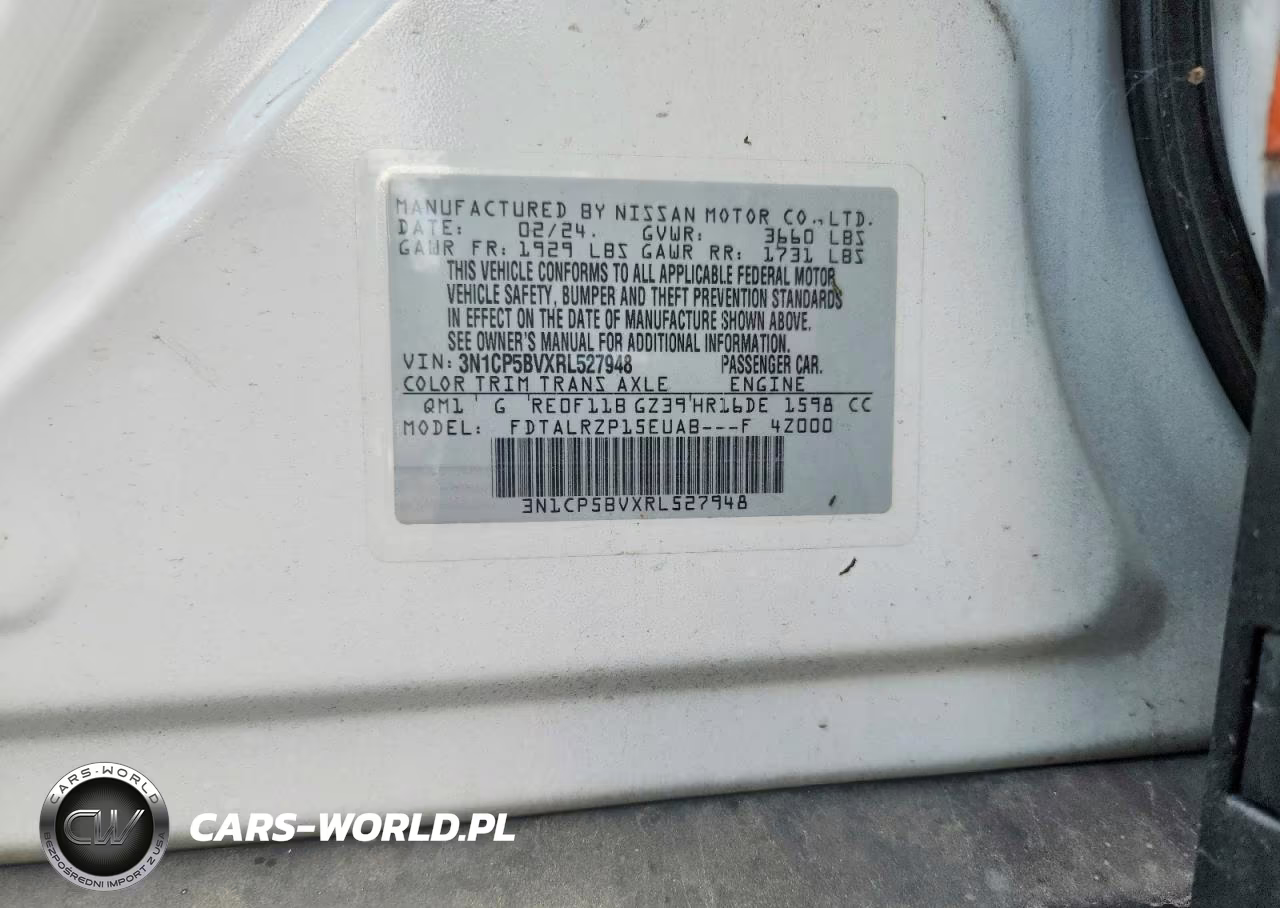2024 Nissan Kicks S VIN:3N1CP5BVXRL527948 - 12