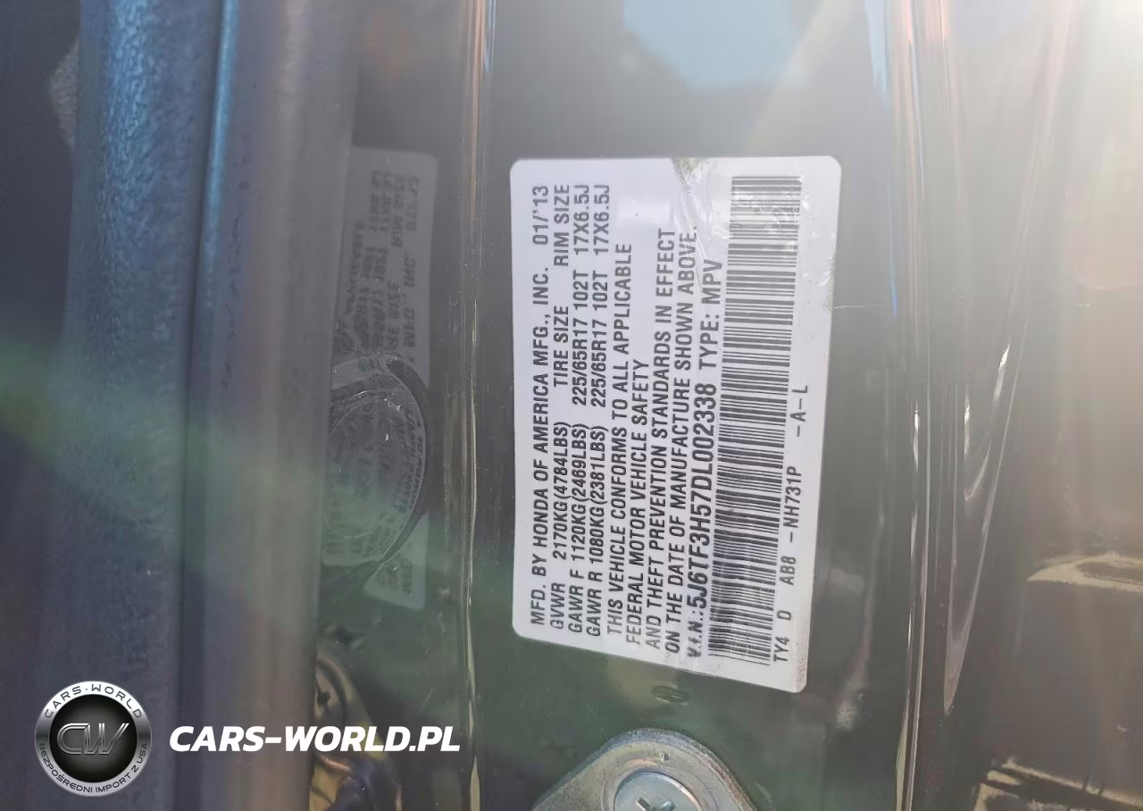 2013 Honda Crosstour Exl VIN:5J6TF3H57DL002338 - 12