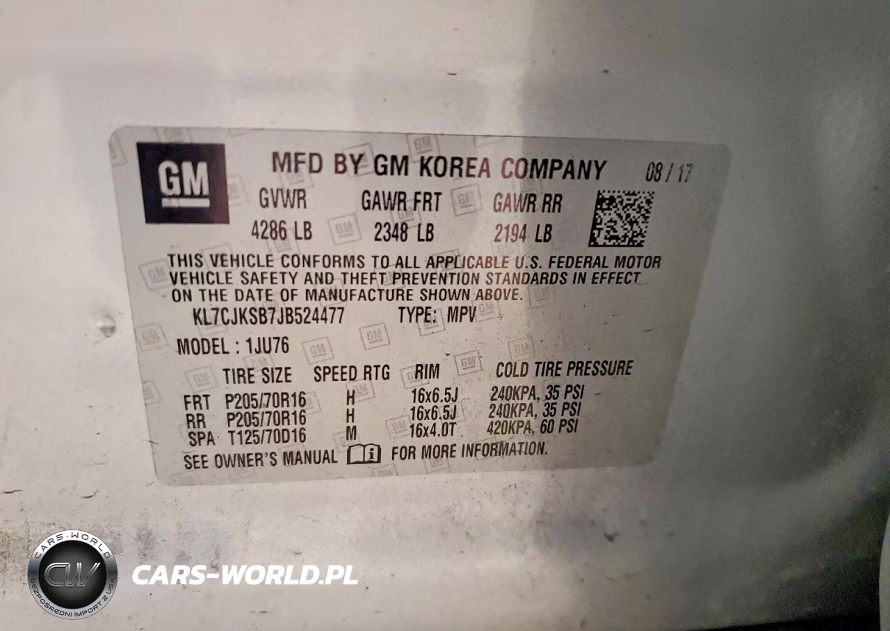 2018 Chevrolet Trax Ls VIN:KL7CJKSB7JB524477 - 13