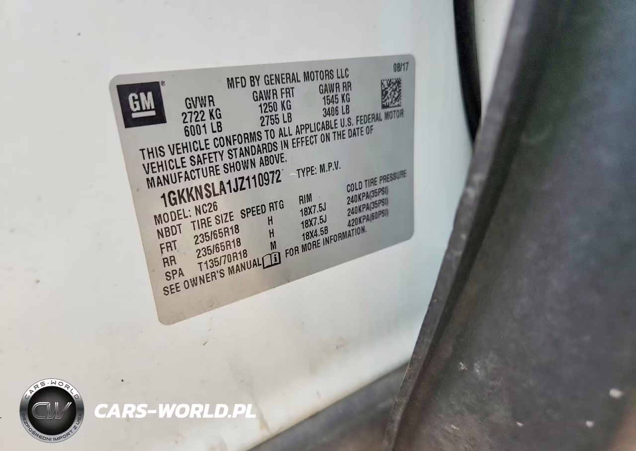 2018 GMC Acadia Sle VIN:1GKKNSLA1JZ110972 - 13
