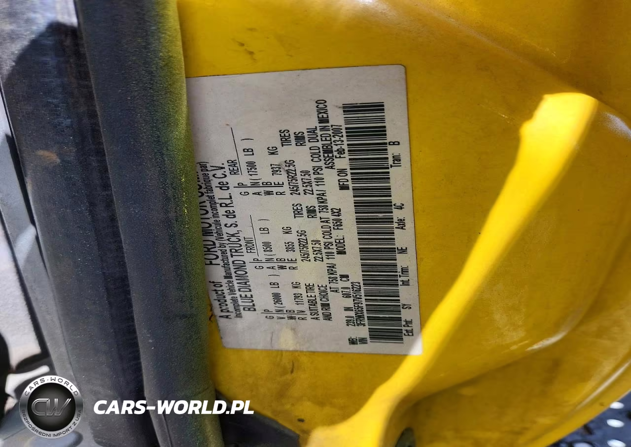 2007 Ford F650 Super Duty VIN:3FRWX65F97V516223 - 11