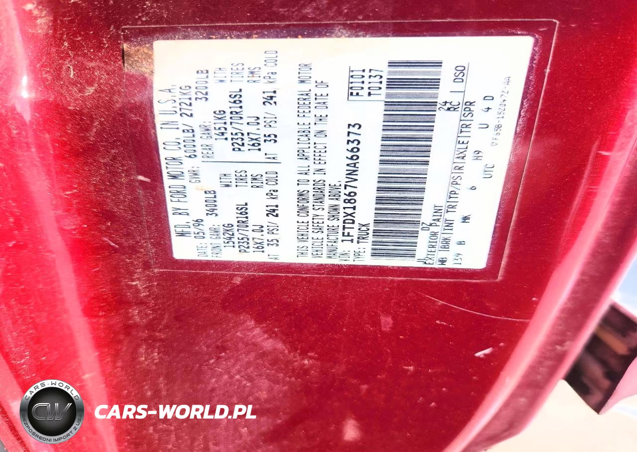 1997 Ford F150 VIN:1FTDX1867VNA66373 - 12