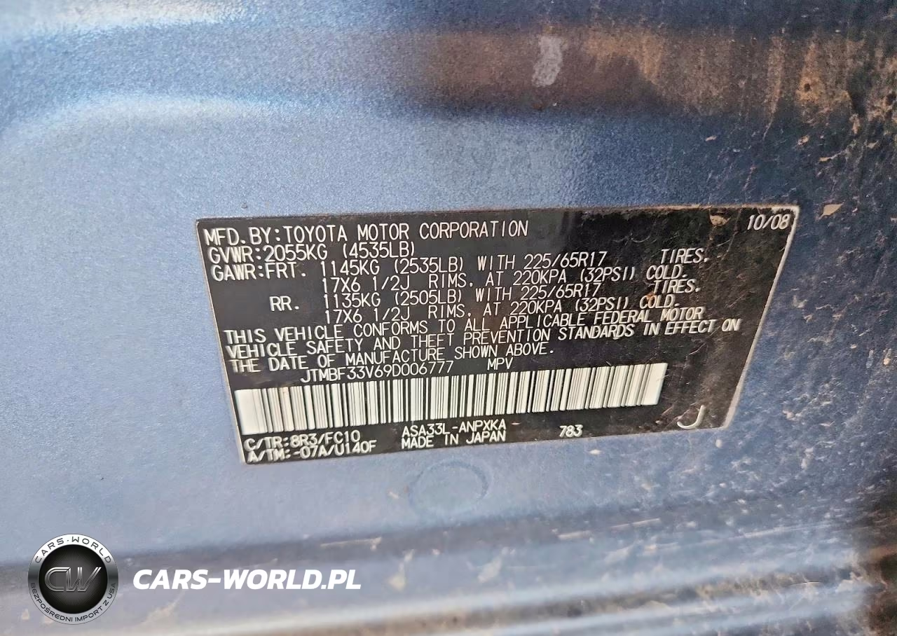 2009 Toyota Rav4 Base VIN:JTMBF33V69D006777 - 13