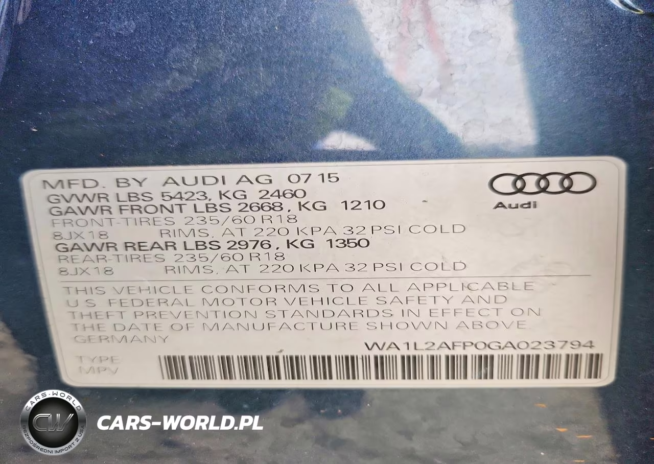 2016 Audi Q5 Premium Plus VIN:WA1L2AFP0GA023794 - 13