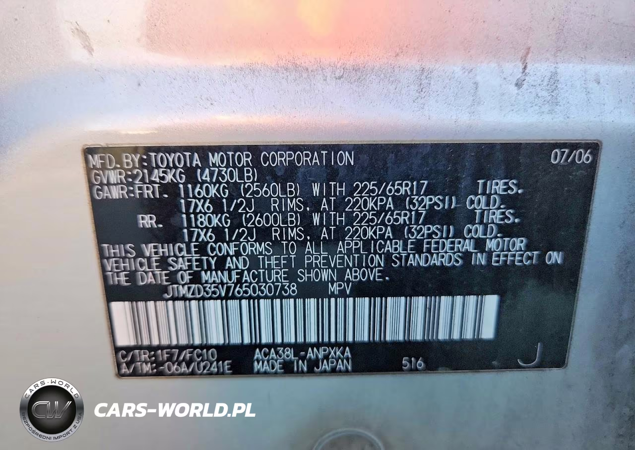 2006 Toyota Rav4 Base VIN:JTMZD35V765030738 - 12
