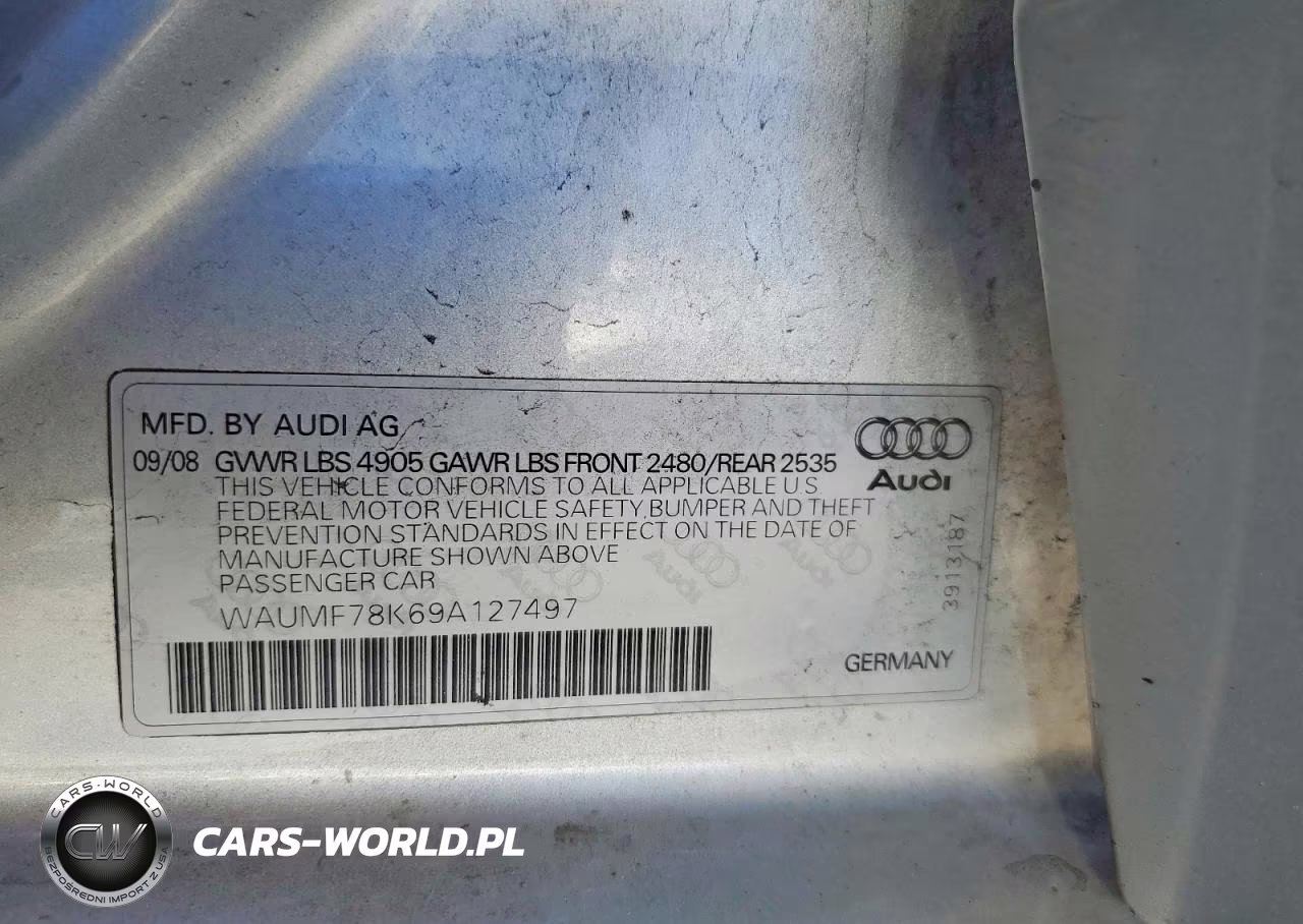 2009 Audi A4 Prestige VIN:WAUMF78K69A127497 - 12