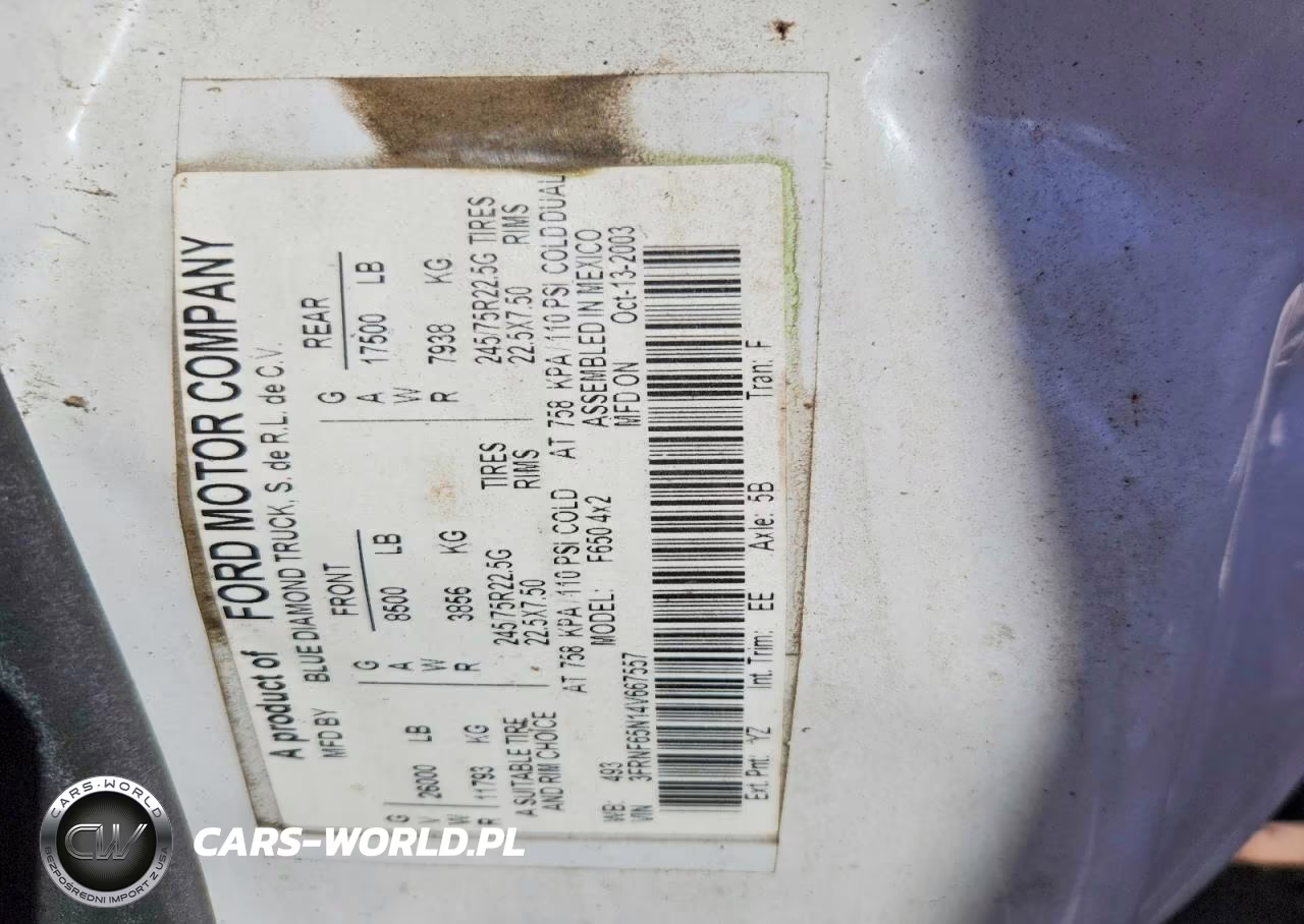 2004 Ford F650 Super Duty VIN:3FRNF65N14V667557 - 11