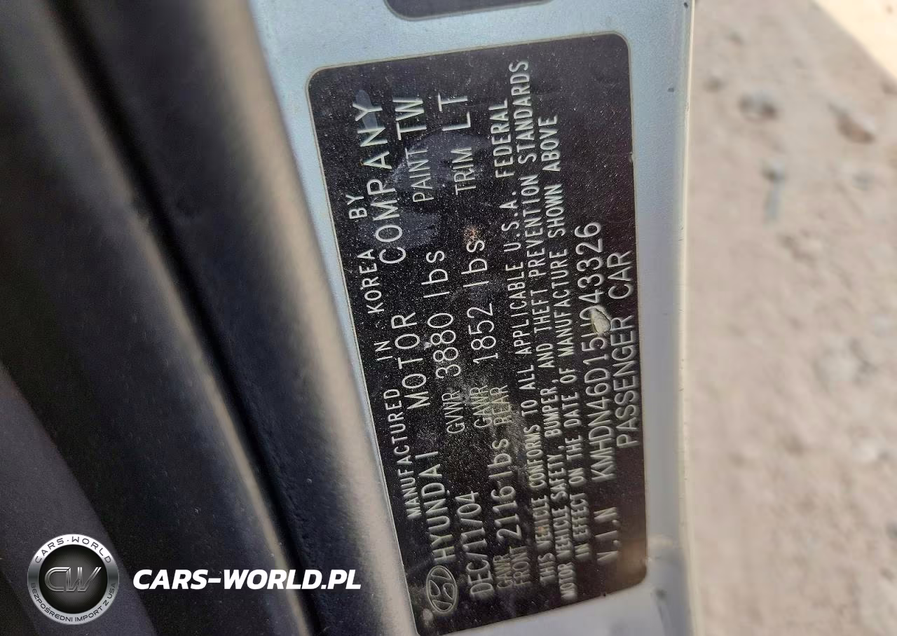 2005 Hyundai Elantra Gls VIN:KMHDN46D15U043326 - 12