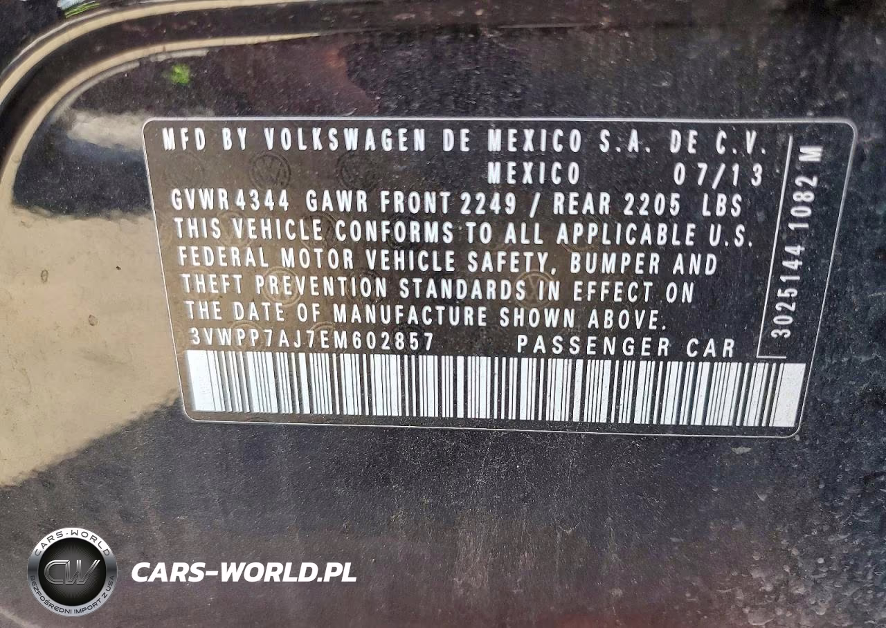 2014 Volkswagen Jetta S VIN:3VWPP7AJ7EM602857 - 12