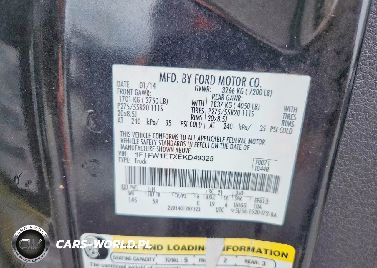 2014 Ford F150 Supercrew VIN:1FTFW1ETXEKD49325 - 12