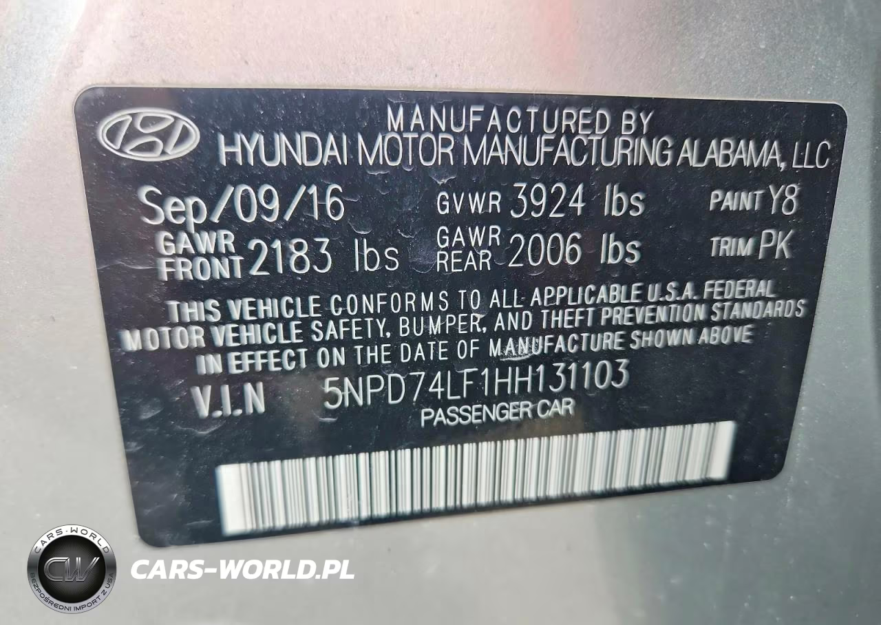 2017 Hyundai Elantra Se VIN:5NPD74LF1HH131103 - 13