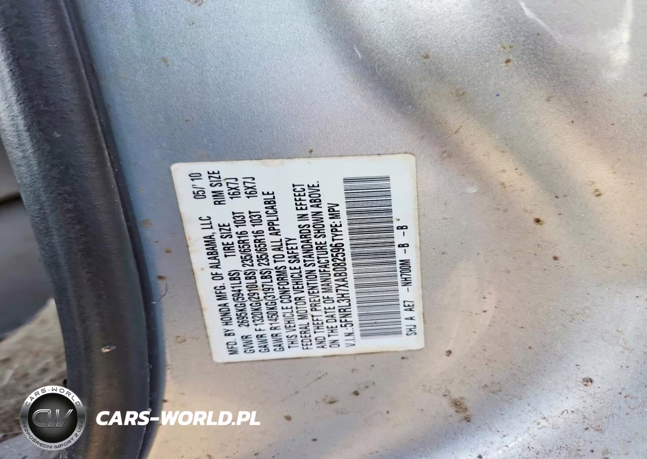 2010 Honda Odyssey Exl VIN:5FNRL3H7XAB082596 - 13