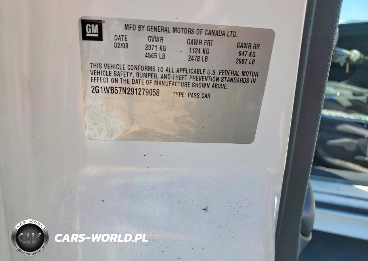 2009 Chevrolet Impala Ls VIN:2G1WB57N291279058 - 12