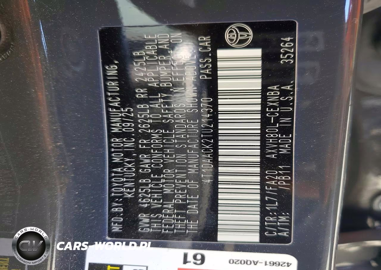 2026 Toyota Camry Le VIN:4T1DAACK2TU214370 - 13