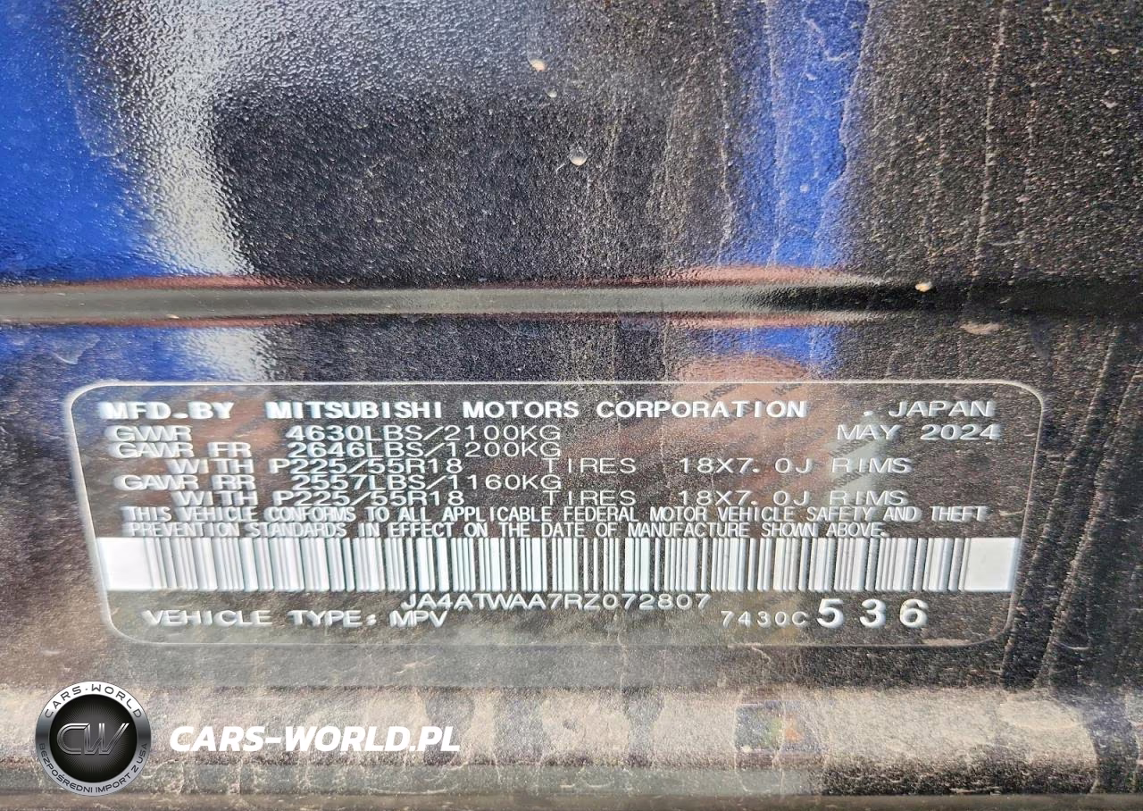 2024 Mitsubishi Eclipse Cross Se VIN:JA4ATWAA7RZ072807 - 14