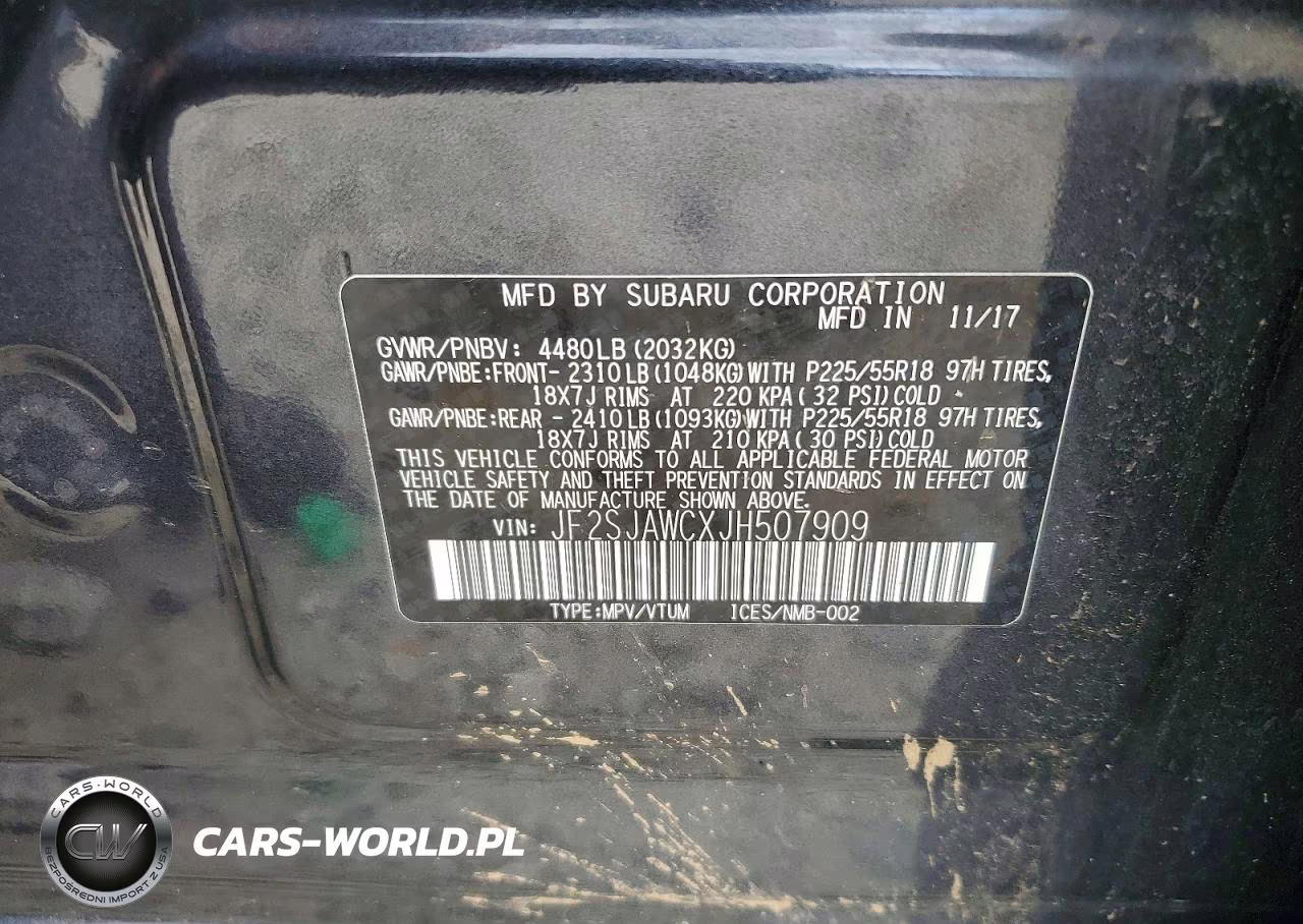 2018 Subaru Forester 2.5I Touring VIN:JF2SJAWCXJH507909 - 13