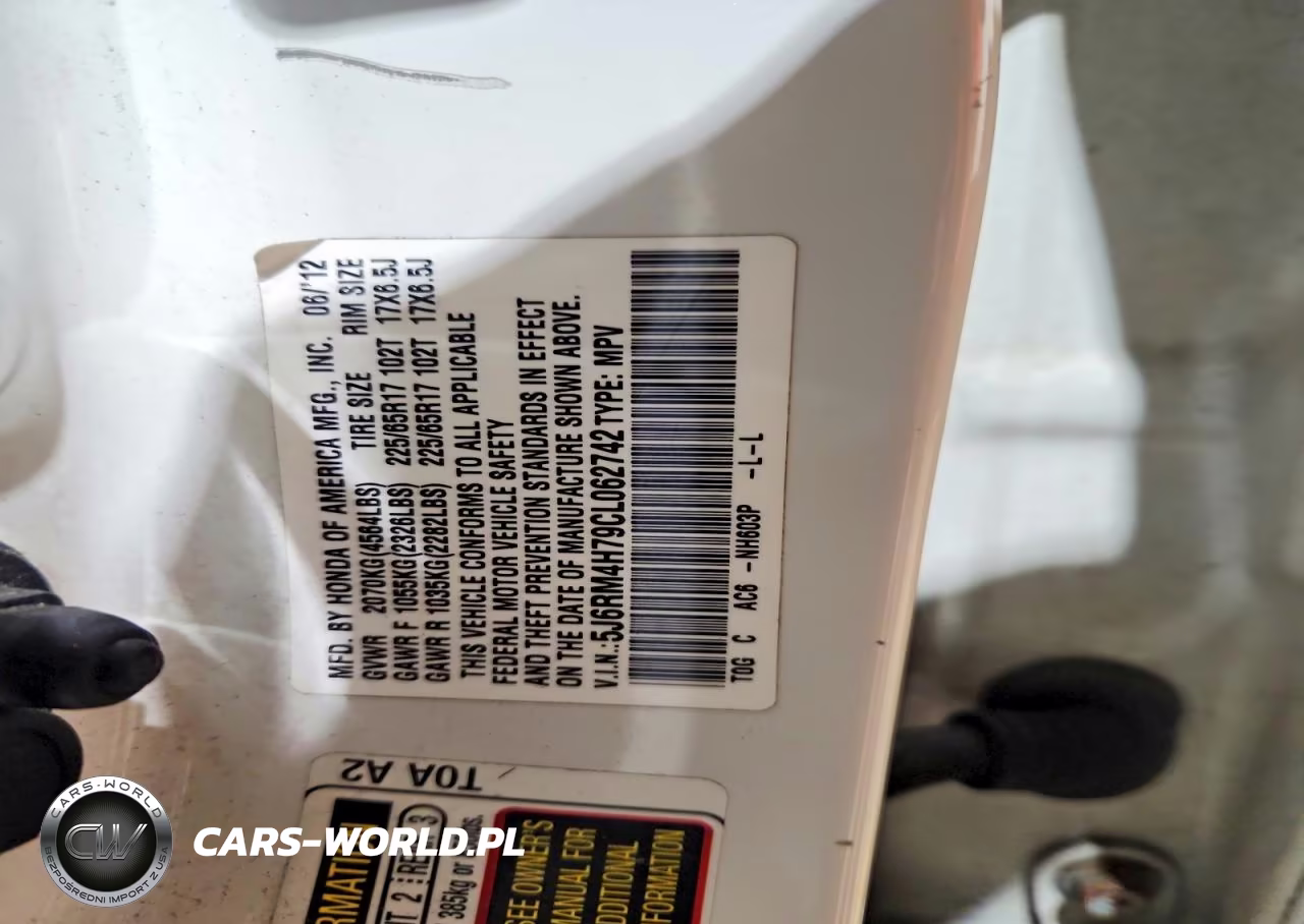 2012 Honda Cr-V Exl VIN:5J6RM4H79CL062742 - 13