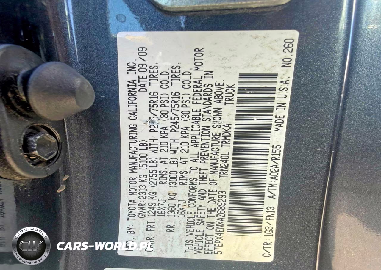 2010 Toyota Tacoma Base VIN:5TEPX4ENXAZ689293 - 10