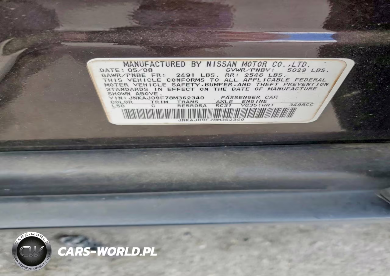 2008 Infiniti Ex35 Base VIN:JNKAJ09F78M362340 - 12