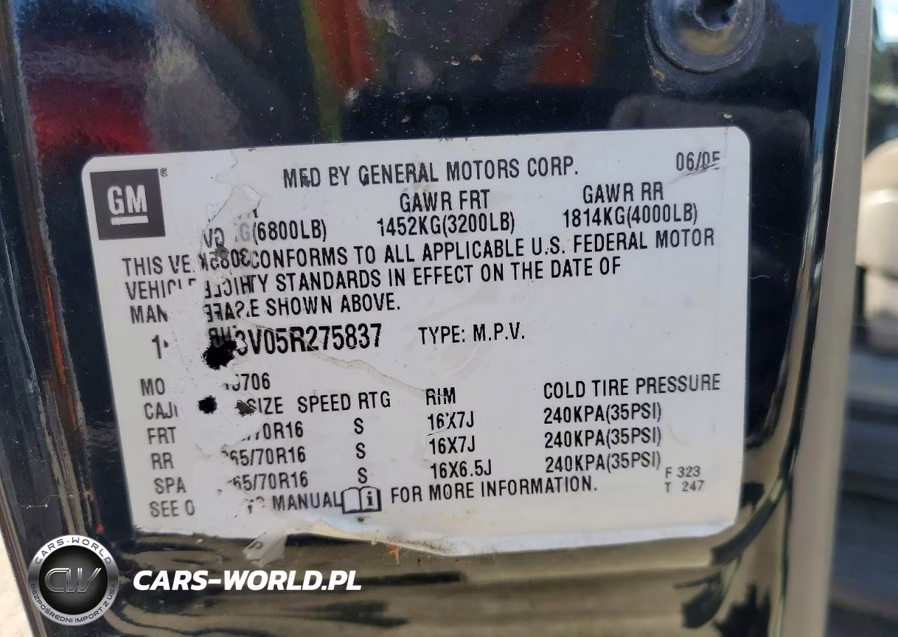 2005 GMC Yukon VIN:1GKEC13V05R275837 - 13