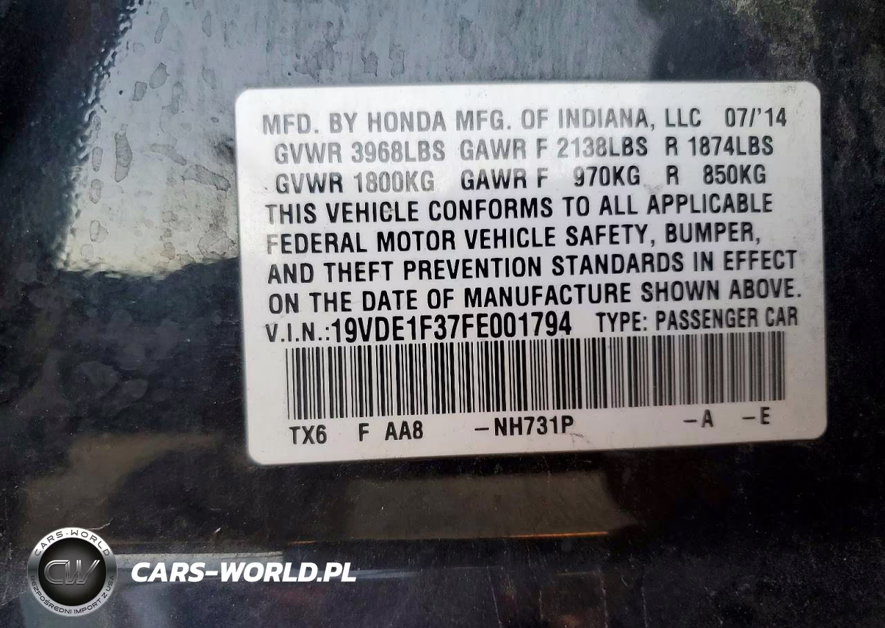 2015 Acura Ilx 20 VIN:19VDE1F37FE001794 - 12