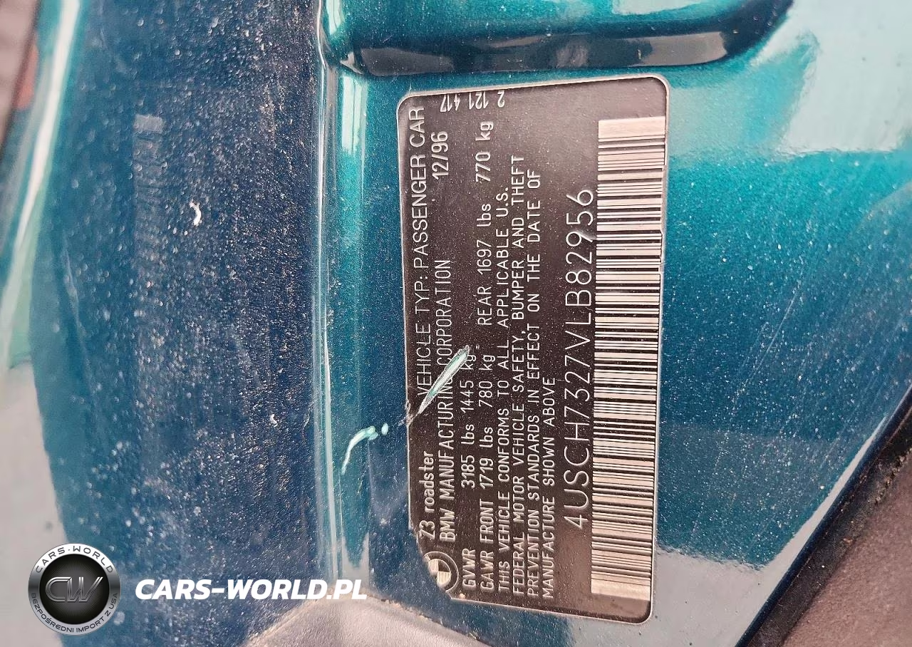 1997 BMW Z3 1.9 VIN:4USCH7327VLB82956 - 13