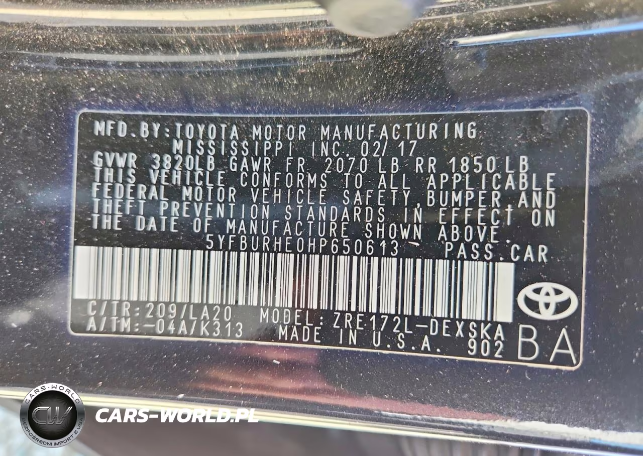 2017 Toyota Corolla Xse VIN:5YFBURHE0HP650613 - 13