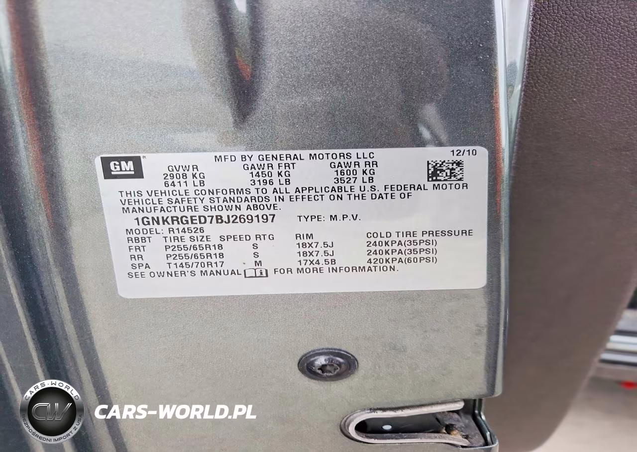2011 Chevrolet Traverse Lt VIN:1GNKRGED7BJ269197 - 12