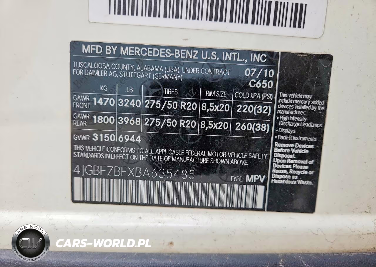 2011 Mercedes-Benz Gl 450 4Matic VIN:4JGBF7BEXBA635485 - 13