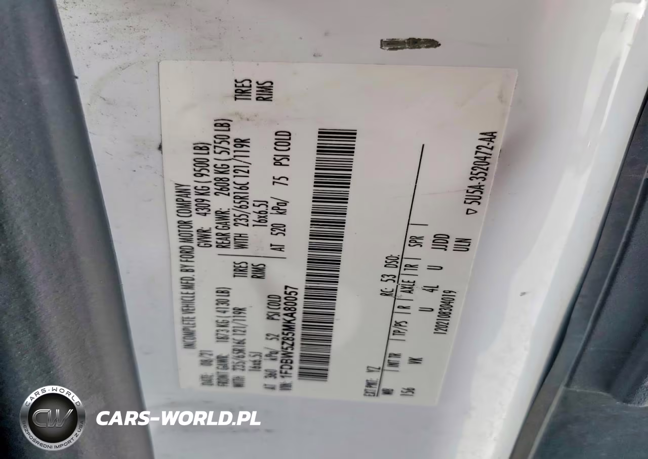 2021 Ford Transit T-350 VIN:1FDBW5Z85MKA80057 - 13