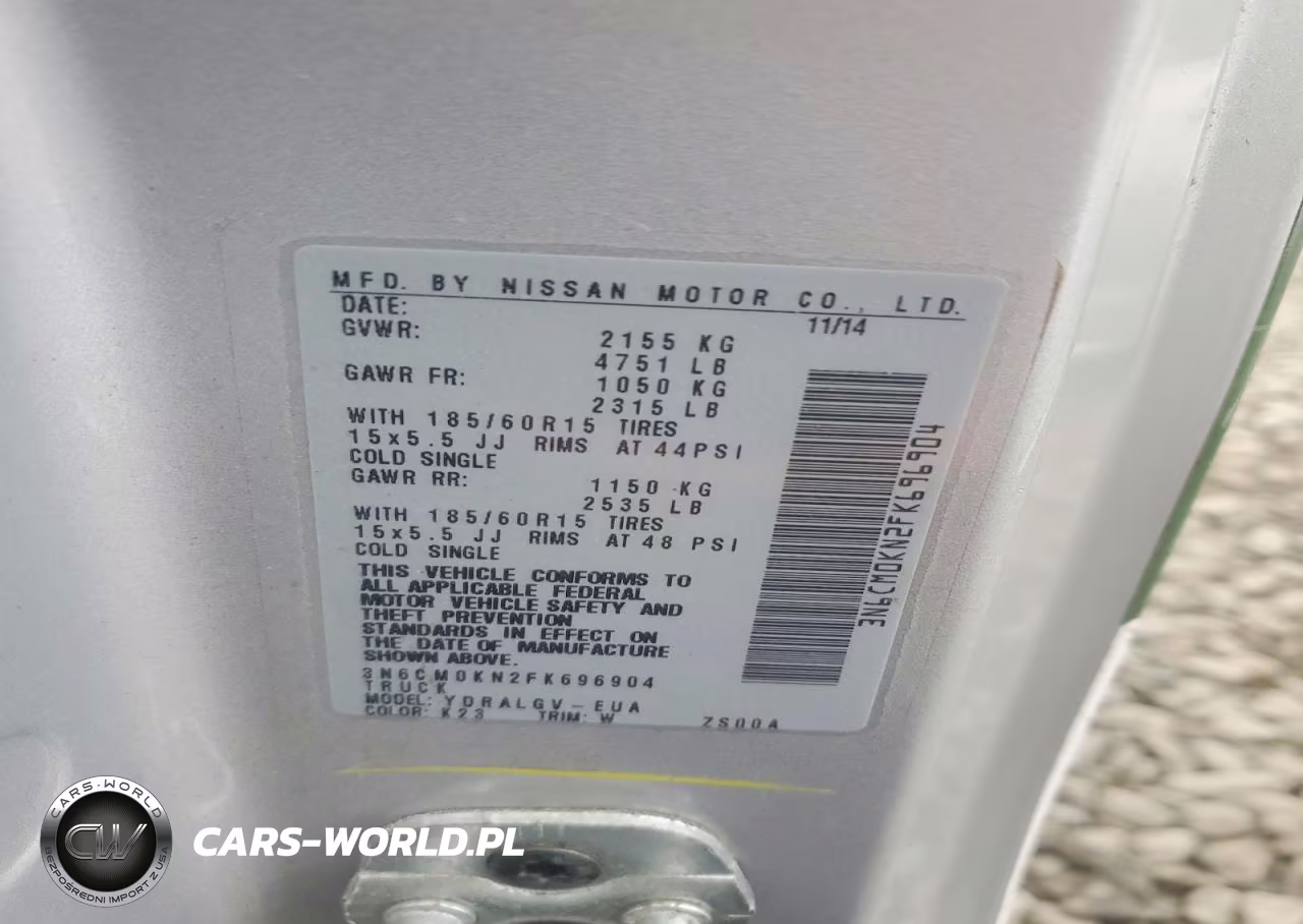 2015 Nissan Nv200 Sv VIN:3N6CM0KN2FK696904 - 12