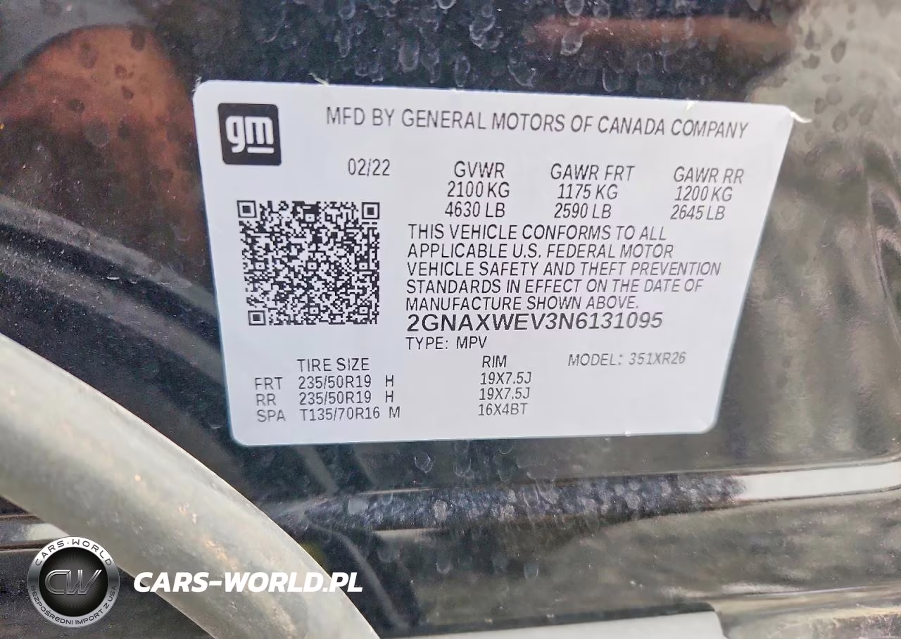 2022 Chevrolet Equinox Rs VIN:2GNAXWEV3N6131095 - 14