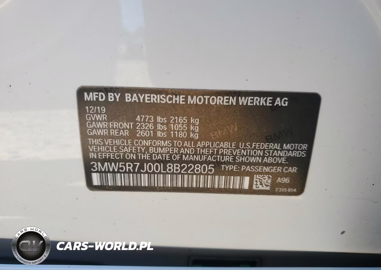 2020 BMW 330Xi VIN:3MW5R7J00L8B22805 - 12